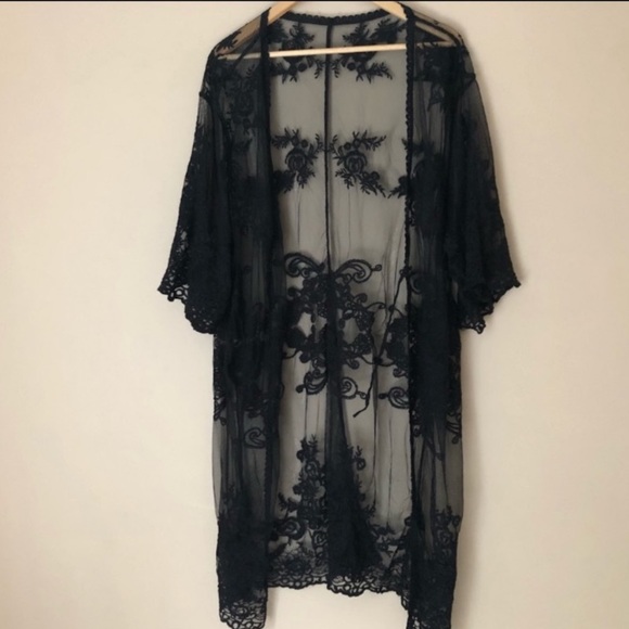🔹New🔹Caldero Black Lace Duster - Picture 7 of 7
